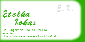 etelka kokas business card